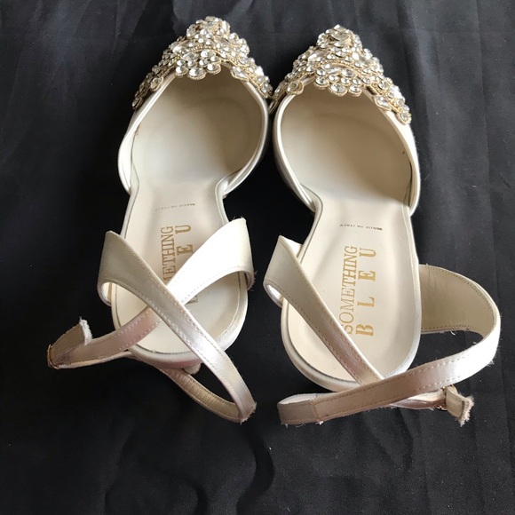 BHLDN Something Bleu Bridal collection heels SZ 10 - Picture 3 of 5